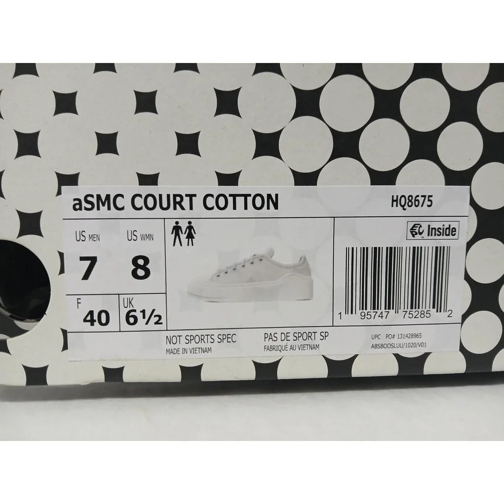 Adidas Women's Stella McCartney Court Cotton Athletic Shoes HQ8675‎ Sz 8